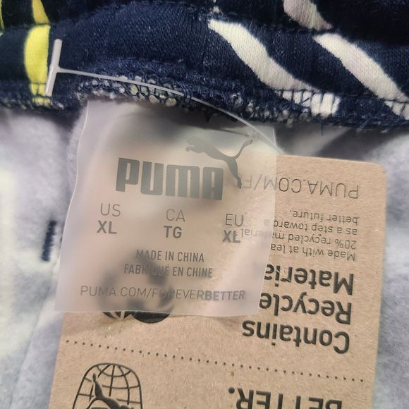 Puma Pants Mens Size XL Run It Back Printed Basketball Pants Dark Blue 536479-01 - Picture 7 of 14